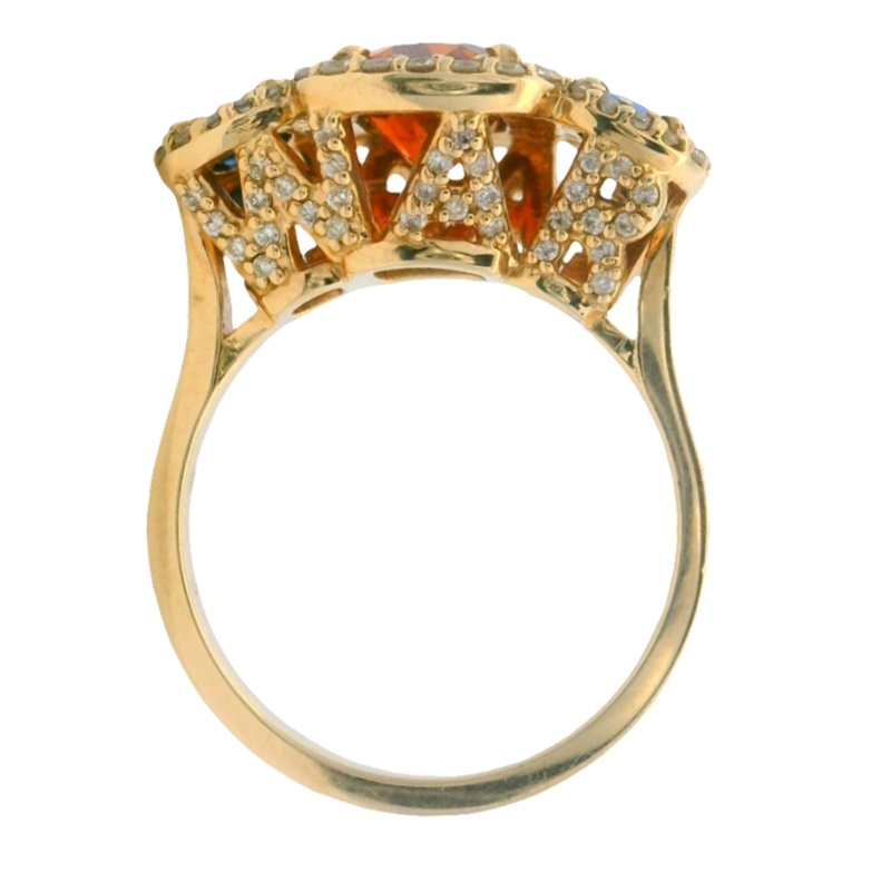 Orange and Blue War Eagle Ring